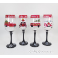 Custom Christmas Glass Goblet Champagnergläser Set